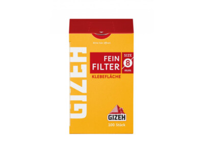 Gizeh Feinfilter Klebefläche 8mm Drehfilter 100 Filter pro Box