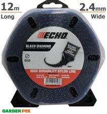 Genuine ECHO Black Diamond Line STRIMMER CORD 12M 2.4 mm 340095004 4934110703437 2.08 per metre