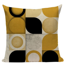 Yellow Variety Pattern YG5 Cushion Pillow Cover European Design Stylish Modern