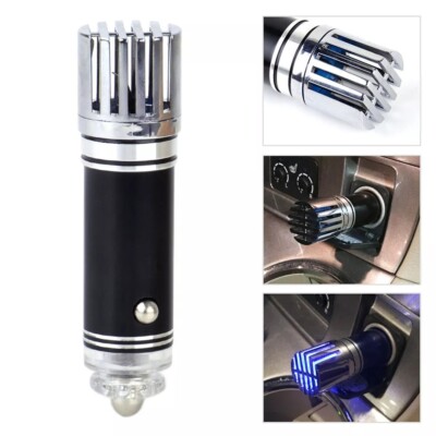 1x Black Car Mini Fresh Air Ionic Purifier Ozone Ionizer Cleaner Oxygen Bar 12 ๑