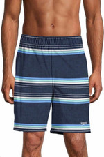 SPEEDO MEN'S HYDRO VOLLEY UV 50 STRIPE SWIM SHORTS BLUE/WHITE, XXLARGE NWT