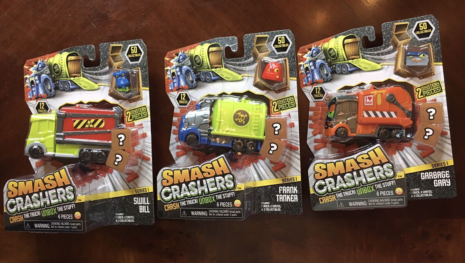 Smash Crashers Swill Bill Crash and UNbox The Stuff Truck+2 Crate+3  Collectibles