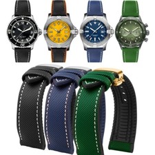 Rubber Watchband For BREITLING Waterproof Strap 20mm 22mm 24mm