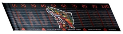 Major Fish Fisch Maßband Trout Ruler 105 cm x 30 cm mit Anschlag Forellenangeln