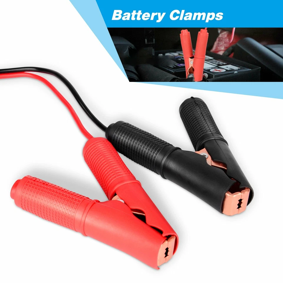 2 piezas clips de cocodrilo 30A cable de puente de refuerzo para cargador de batería de coche Foto 3 de 4