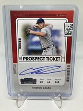 2021 Panini Contenders Triston Casas Prospect Ticket Optic Auto Color Match RC