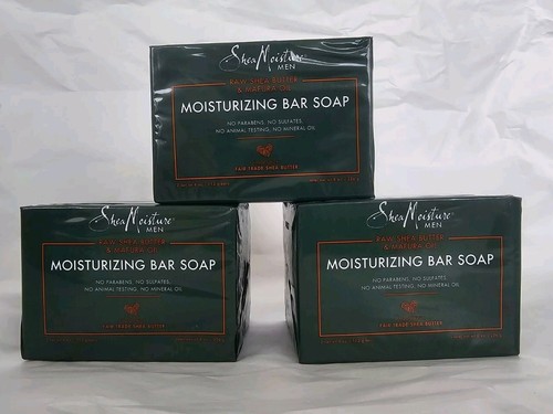 6 Bars Moisture Mens Raw Shea Butter & Mafura Oil Bar Soap 4oz ea Dry Skin.
