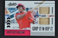 Aristides Aquino 2020 Panini Absolute /199 Relic Grip It-N-Rip It #GNR-AA