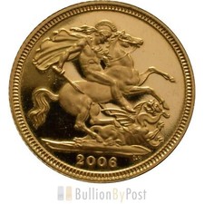 2006 Gold Half Sovereign Elizabeth II Fourth Head Proof