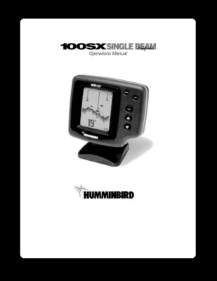 Humminbird 100SX Single Beam Operators Manual User Guide Instructions