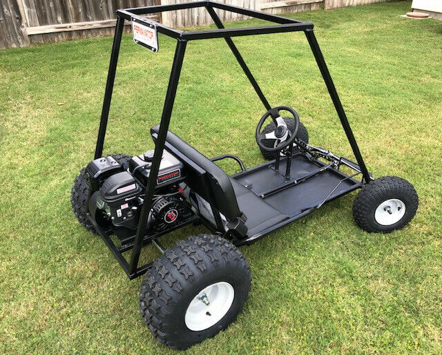 New Custom Built Go-Kart For Sale: Black, 6 1/2 HP, Two Seater