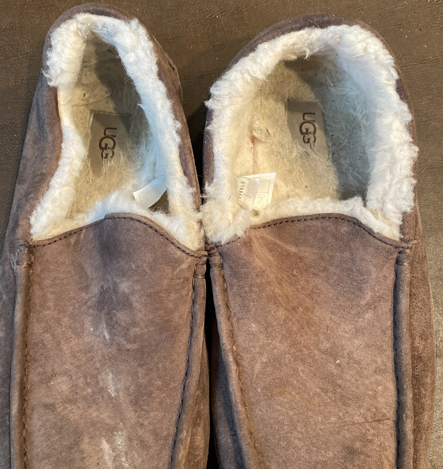 Men's UGG Chocolate Brown Ascot Slippers size 10 S/N… Gem