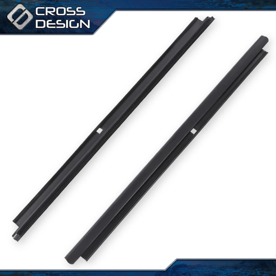 Pair Outer Window Sweep Felt Rear Sealing Strip Fit For Chevy GMC Cadillac Truck - Image 2 of 4