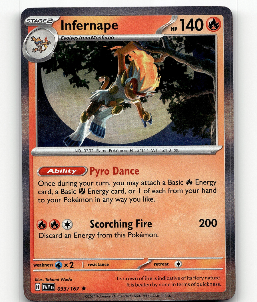 Infernape - Pokemon • Rare • 033/167 Twilight Masquerade | eBay