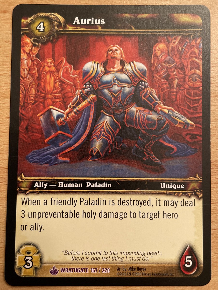 Aurius World Of Warcraft Wrathgate 167/220 WoW TCG NM
