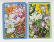 Playing Swap Cards  GENUINE 2 only single PIATNIK PASTEL FLOWERS