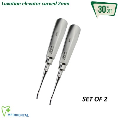Chirurgischer Luxierender Wurzelaufzug gebogen 2 mm Zahnlockerung Oralchirurgie Werkzeuge CE