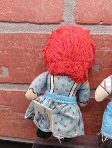 Vtg 4" Raggedy Ann & Raggedy Andy Mini 1976 Knickerbocker Dolls 👀 Condition - Picture 3 of 9