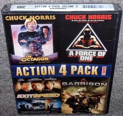 Octagon/A Force Of One/Exit Speed/Garrison DVD Chuck Norris Fred Ward NEW