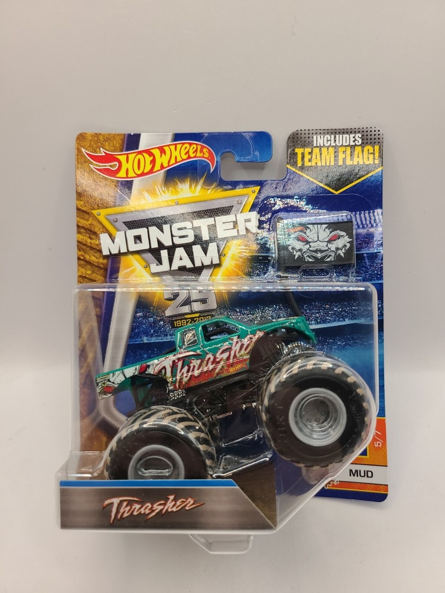 Hot Wheels Monster Jam Thrasher Team Flag Truck | eBay
