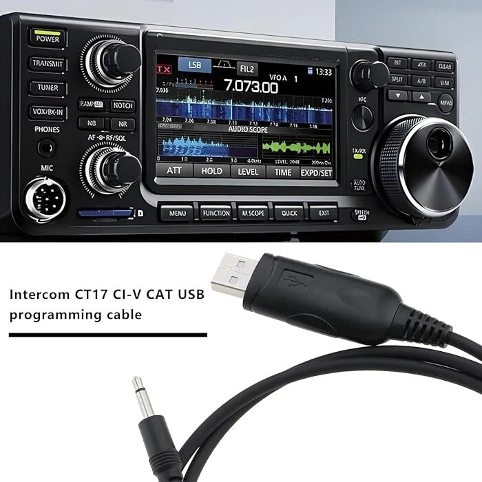 CT-17 Programming Cable For ICOM IC-7000 IC-7300 IC-7400 IC-7600 IC-706 CI-V CAT - Image 4 of 4