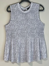 NWT Adrianna Papel top XL black and white sleeveless top NEW WITH TAGS