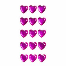 Darice Hearts Rhinestone 13mm 15 Piece Bling Stickers, Pink