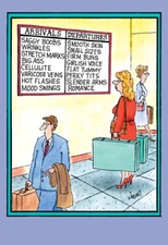 Arrivals & Departures Funny Tom Cheney Birthday Card by Nobleworks by Nobleworks