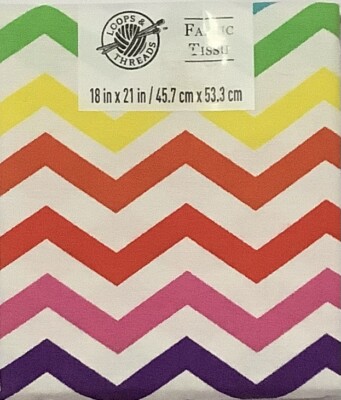 Loops and Threads Fabric Tissu, 100% Cotton, 18'' X 21'', Zig Zag Stripes Theme
