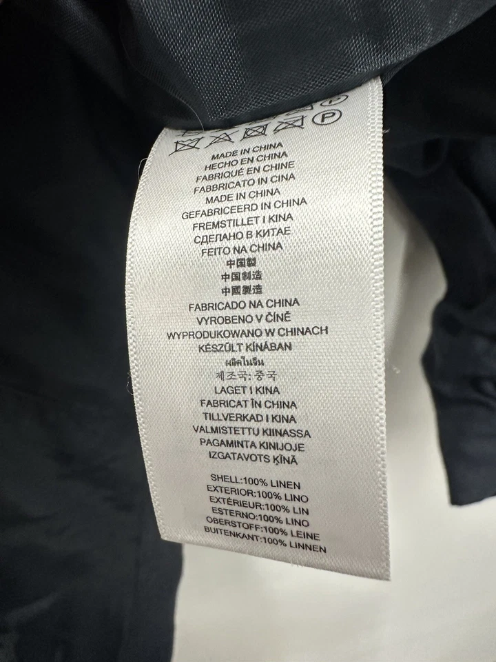 Nwt MICHAEL KORS Women's Blue Ruched Sleeve One-button Blazer Jacket Size 12 - Image 4 of 4