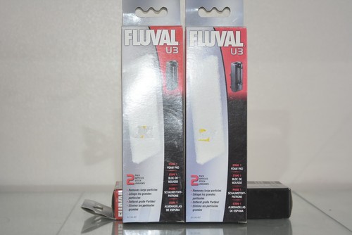 Fluval U3 Schaumstoffpolster x 2 bis transparent 2 Packungen mit je 2 Schäumen Medien Fisch - Bild 1 von 3
