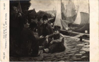 CPA J. BENOT-LEVY SUR LA DIGUE SALON DE PARIS (1271535)
