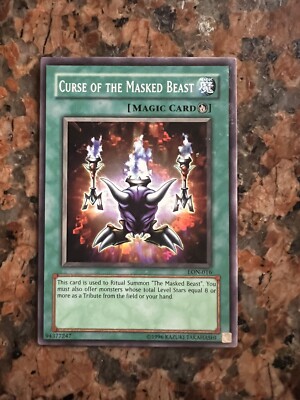 curse of the masked beast yugioh card DL2-001 Super Rare Limited Edition Near Mint You will receive the 1st Edition version of this card. Yu-Gi-Oh! - Curse of The
