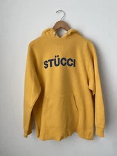 90s early 2000s vintage Stucci old Stussy Monogram hoodie USA size S RARE