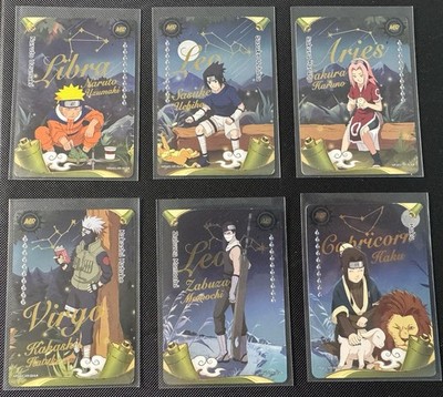 Naruto Kayou MR Zodiac Komplettset 6 Karten Waage Löwe Widder Jungfrau NM