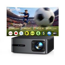 Smart Projector with GoogleTV 14.0 2500 ANSI FHD 1080P 4K Decode MEMC 40W Dolby