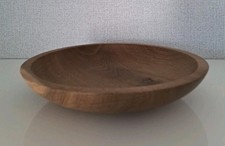 Schöne gedrechselte Schale aus Eiche, Geräuchert,Handarbeit, Durchmesser 24,8 cm