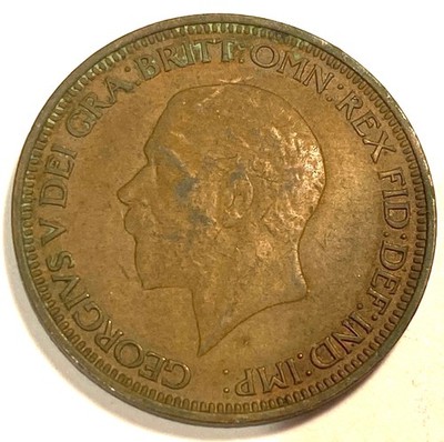 1936 GREAT BRITAIN Half Penny 1/2 Penny George V