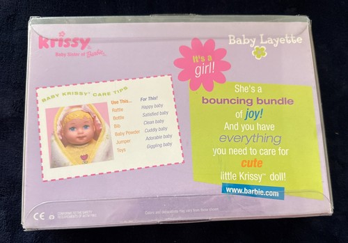 Barbie Baby Sister 26572 Mattel Krissy Baby Layette 1999 de colección nueva rara nueva en caja - Imagen 3 de 6