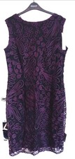 CHRISTMAS PARTY DRESS  ROMAN PURPLE LACE EVENING & OCCASIONS DRESS SIZE  16