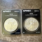 APMEX MintDirect 2018 American Eagle 2-Coin Lot 1 oz .999 Silver $1 ID#152627