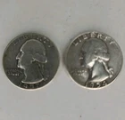 1957-D & 1954-S 90% Silver Washington Quarters, Ungraded, Uncertified (Lot of 2)