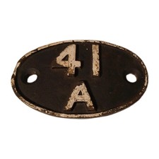 Railwayana 41A Darnell Shed C/I Plate 1950 - 64 183mm X 118mm