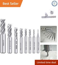Precision 4 Flute HSS End Mill Set - 8 Sizes for Versatile Applications
