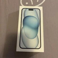 Apple iPhone 15 Plus Blue 256 GB Empty Box Only w/ literature and Sticker