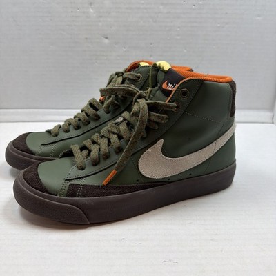  Nike Men's Blazer Mid '77 Goes Camping Sail Premium Shoes Army Olive 9