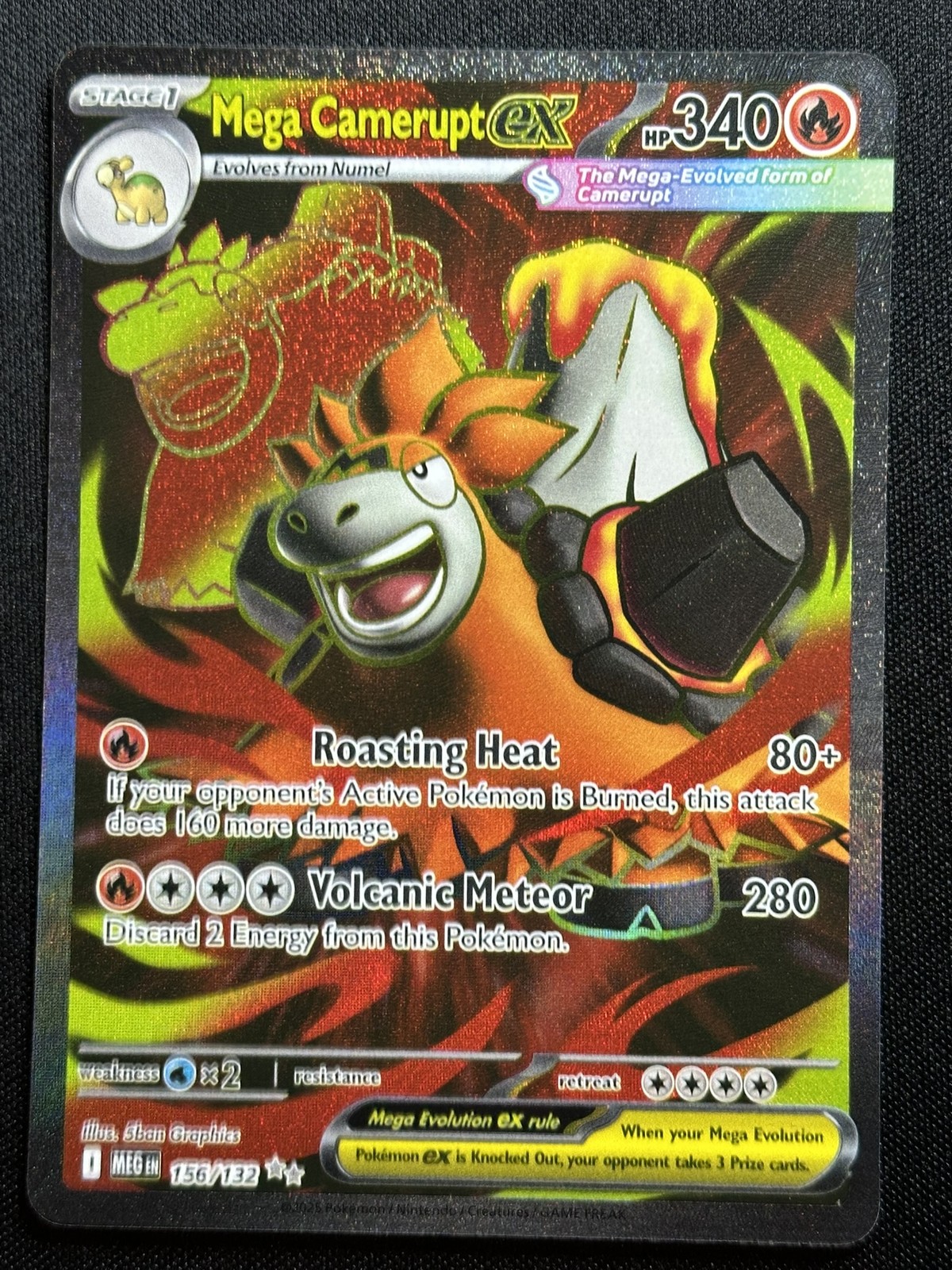 Mega Camerupt ex - Ultra Rare ME01: Mega Evolution 156/132 LP-NM Pokemon Card