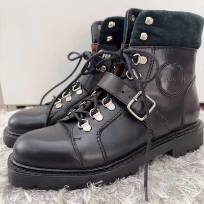 Chaussures bottines ceinture cheville GUCCI EU 37 US 7 cuir authentique - Photo 1/4