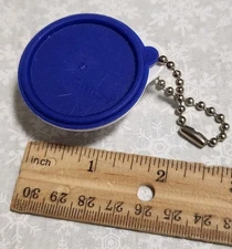 Tupperware vintage mini THATSA BOWL KEY CHAIN White Bold n  Blue seal gadgets