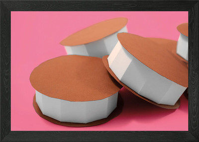 Papier Eis Sandwich gerahmtes Wandbild Poster Leinwanddruck Bild